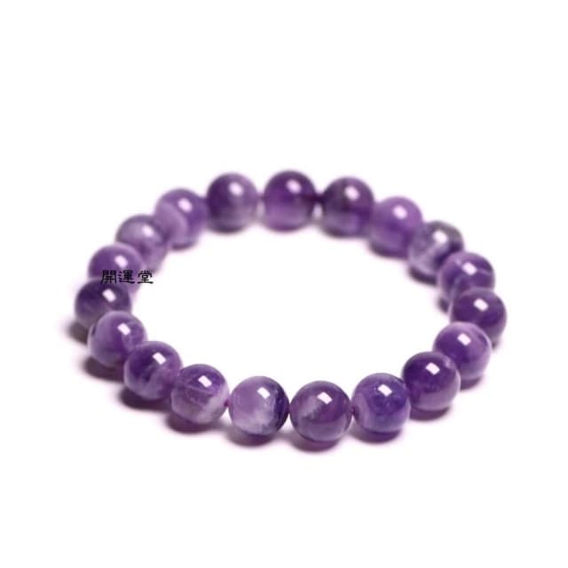 【開運堂】現貨  招貴人助學業 天然巴西夢幻紫紫水晶手鍊女款單圈水晶時尚手串禮物 開運堂