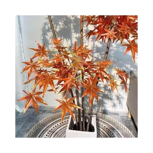 ✨可開發票✨ins仿真紅綠植楓樹盆栽北歐現代輕奢客廳房間網紅室內落地假樹 假植物落地擺件居傢裝飾 仿真植物 人造植物