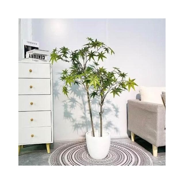 ✨可開發票✨ins仿真紅綠植楓樹盆栽北歐現代輕奢客廳房間網紅室內落地假樹 假植物落地擺件居傢裝飾 仿真植物 人造植物