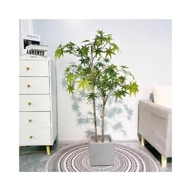 ✨可開發票✨ins仿真紅綠植楓樹盆栽北歐現代輕奢客廳房間網紅室內落地假樹 假植物落地擺件居傢裝飾 仿真植物 人造植物