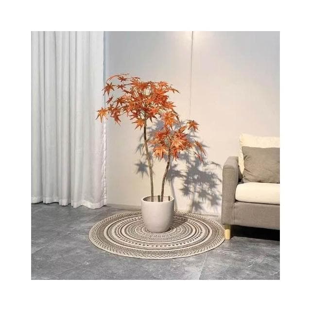 ✨可開發票✨ins仿真紅綠植楓樹盆栽北歐現代輕奢客廳房間網紅室內落地假樹 假植物落地擺件居傢裝飾 仿真植物 人造植物