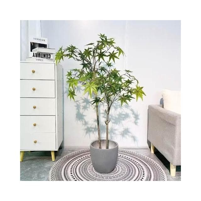 ✨可開發票✨ins仿真紅綠植楓樹盆栽北歐現代輕奢客廳房間網紅室內落地假樹 假植物落地擺件居傢裝飾 仿真植物 人造植物