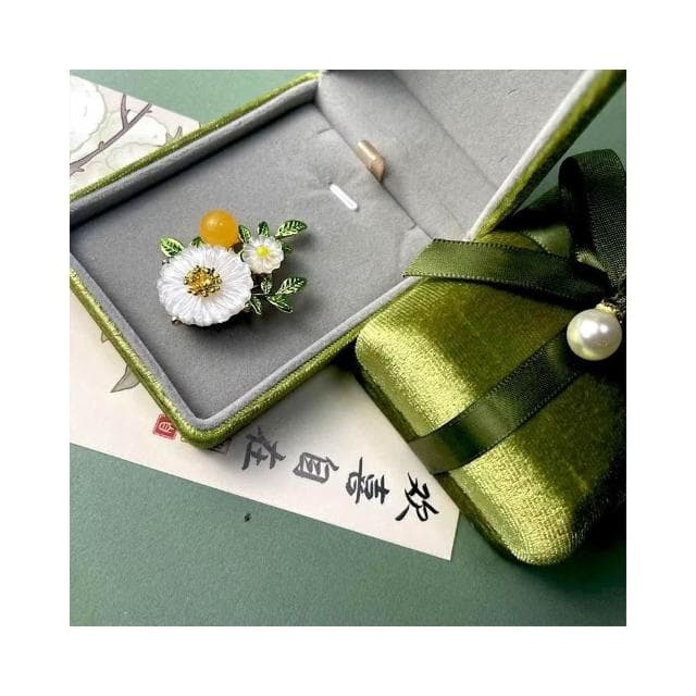 梵花 生日禮物女生送閨蜜老師媽媽女友茉莉花玉蘭花胸針18歲畢業母親節