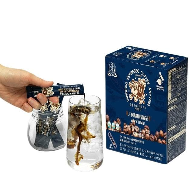 【金蔘】高麗人蔘黑咖啡濃縮液_買2盒送1盒(共150包)/義式黑咖啡/韓國原裝人蔘咖啡_隨身包免沖調
