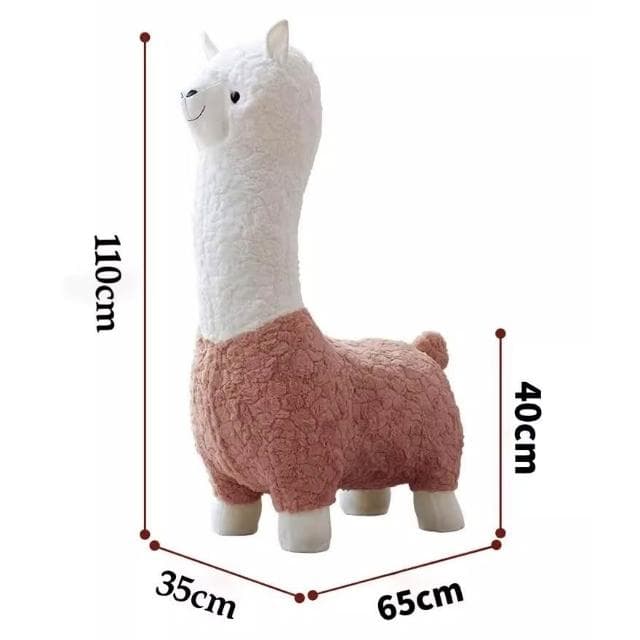 免運 網紅創意大號羊駝凳子 客廳落地擺件 毛絨動物座椅 搬家禮物 喬遷新居禮物