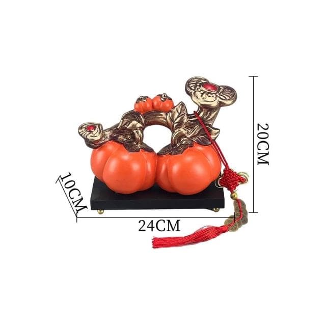 柿柿如意柿子擺件入宅喬遷新居之喜禮物客廳玄關酒櫃電視櫃裝飾品