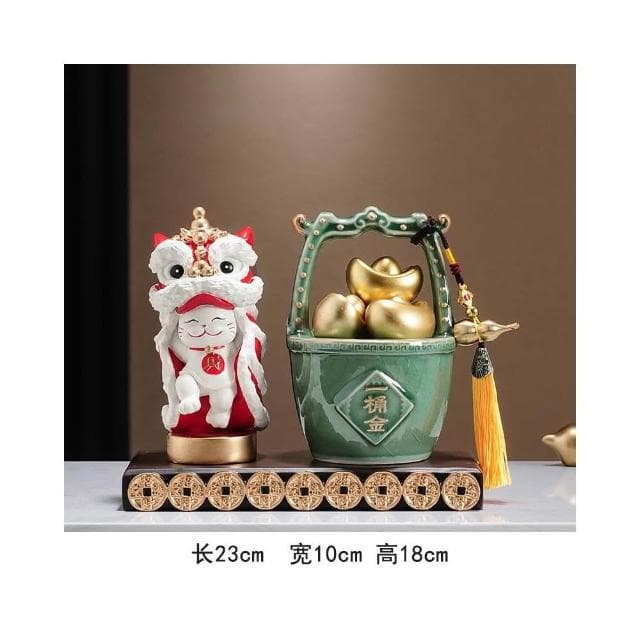 招財聚寶盆擺件新中式家居客廳辦公室博古架高檔裝飾品喬遷禮物