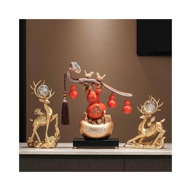 五福臨門葫蘆招財擺件玄關客廳新中式搬家禮物喬遷之喜新居禮品