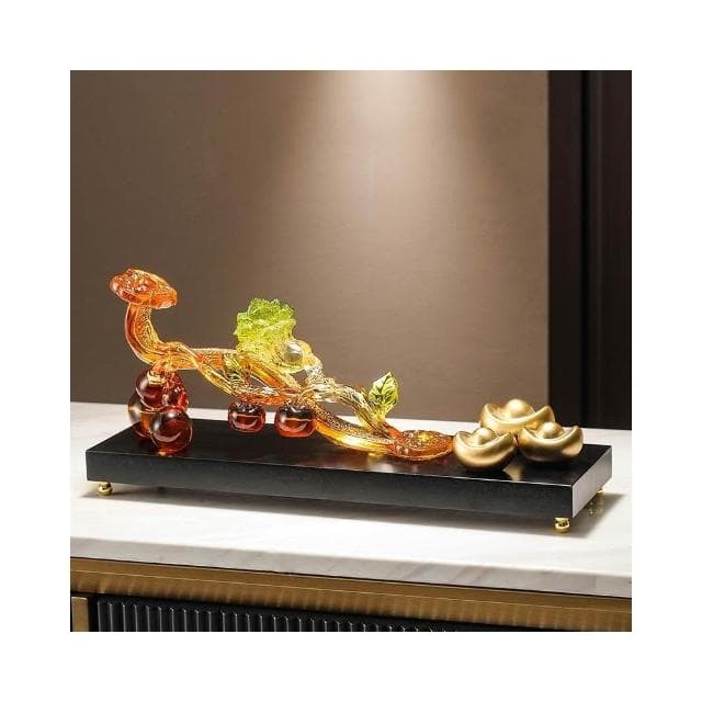 葫蘆柿柿如意白菜擺件中式客廳裝飾玄關禮物喬遷新居搬家之喜禮品