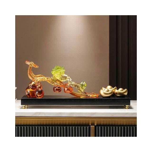 葫蘆柿柿如意白菜擺件中式客廳裝飾玄關禮物喬遷新居搬家之喜禮品