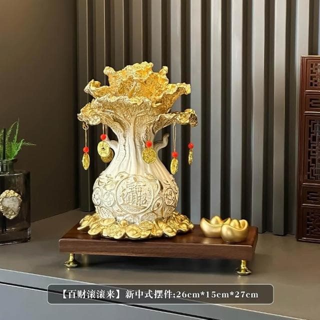 招財進寶百財白菜擺件客廳電視櫃收銀前臺裝飾品店鋪喬遷開業禮物