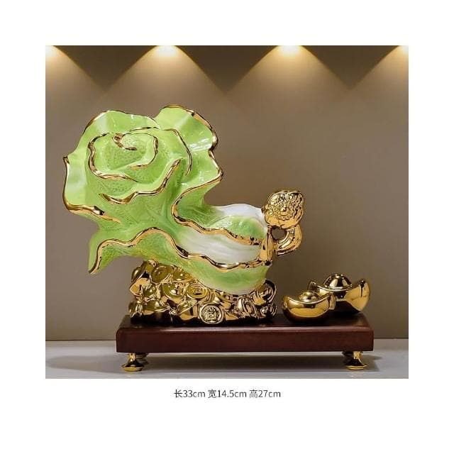 辦公室如意白菜擺件高檔客廳玄關酒櫃裝飾品開業喬遷之喜入宅禮物