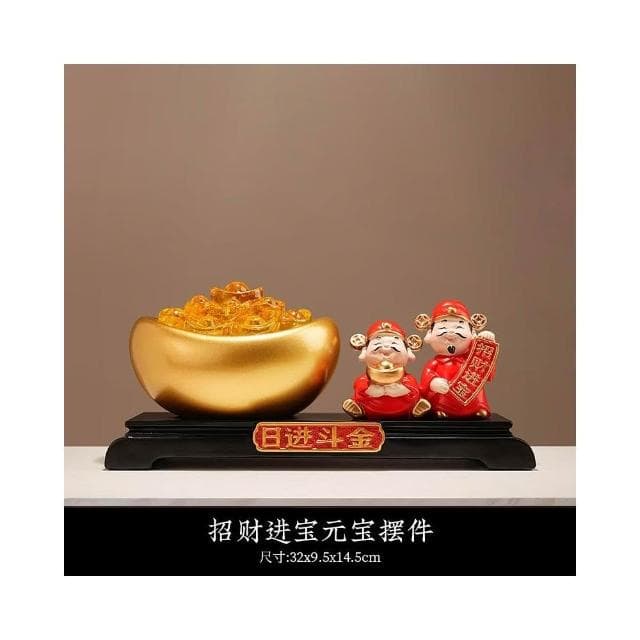 財神爺擺件開業禮物客廳玄關電視櫃店鋪收銀臺裝飾品喬遷新居禮品