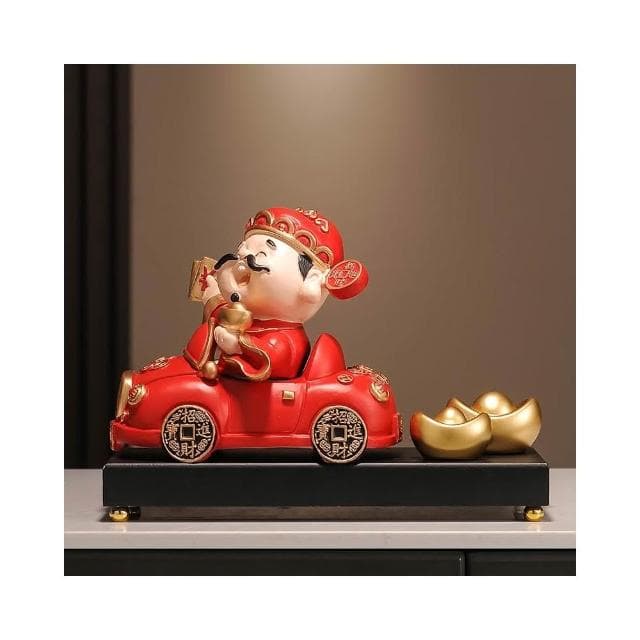 招財財神爺擺件新中式客廳玄關辦公室擺設客廳喬遷店鋪開業禮物