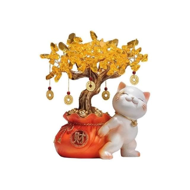新中式福袋葫蘆招財貓擺件發財搖錢樹客廳酒櫃裝飾品喬遷新居禮品