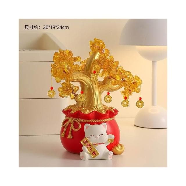 發財樹搖錢樹招財貓擺件店鋪收銀臺開業禮物客廳酒櫃喬遷新居禮品