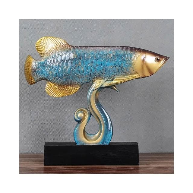 招財金龍魚裝飾擺件喬遷開業結婚禮物 客廳電視櫃酒櫃家居裝飾品