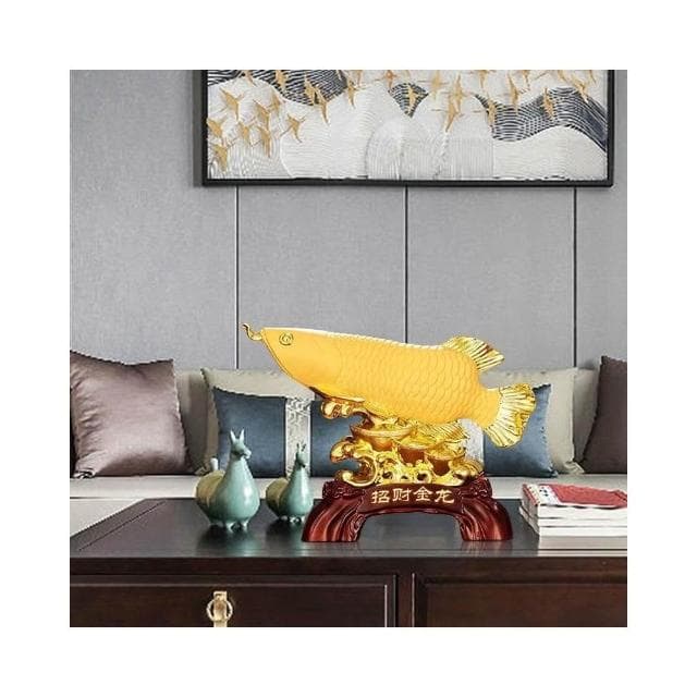 金龍魚沙金家居擺件客廳招財旺宅年年有餘送朋友搬家禮物喬遷禮品