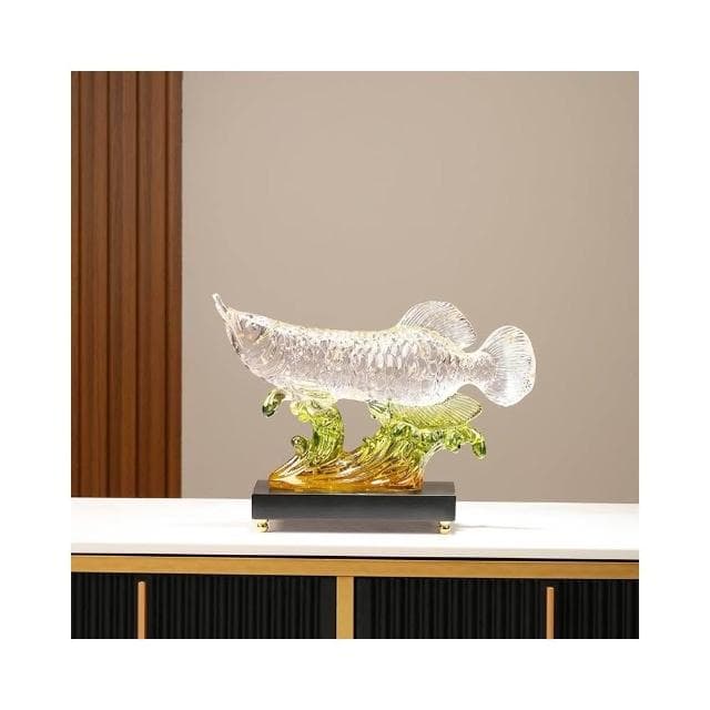 招財金龍魚擺件年年有餘客廳電視櫃酒櫃裝飾品公司喬遷開業禮物