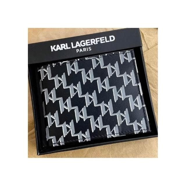 【KARL LAGERFELD 卡爾】質感送禮推薦 卡爾 皮夾 現貨  Karl  附盒 實用 零錢 卡夾 短夾 錢包 生日禮物 保證正品 送禮 #8740