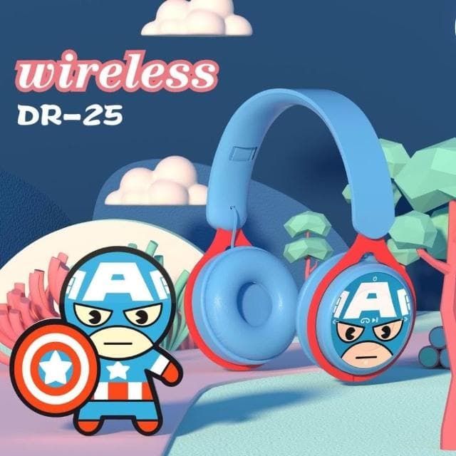 現貨速發📣漫威頭戴式藍牙耳機 無線耳機 蜘蛛 美隊 米奇 可折疊支持FM 耳麥 耳罩式兒童耳機遊戲