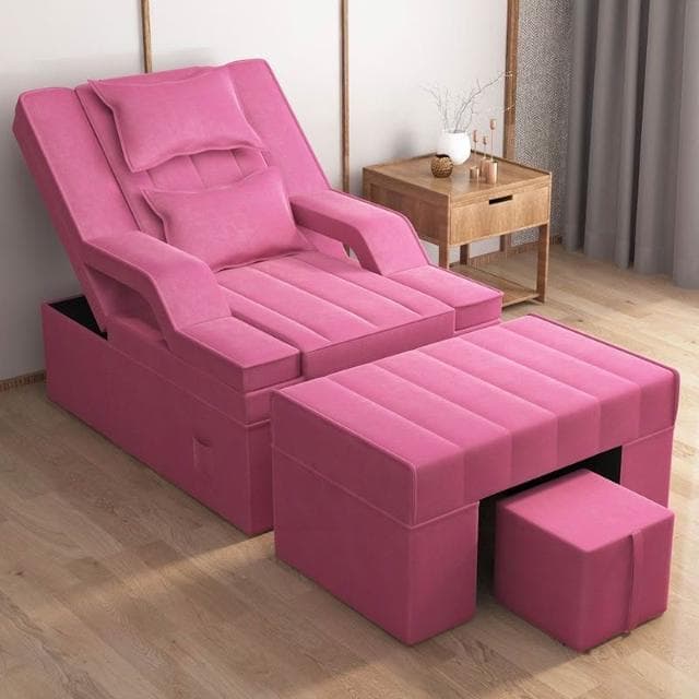 足浴沙髮電動全自動足療店按摩一體床美容院美甲桑拿洗腳修腳躺椅按摩床 沙發 電動沙發 按摩椅 0KNC