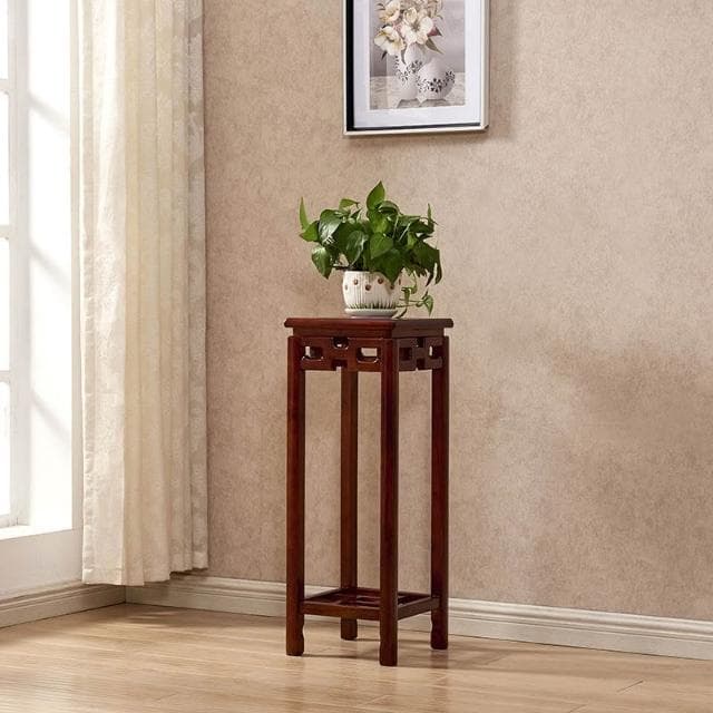 花架實木中式客廳榆木仿古花架子多層室內特價綠蘿盆景方形展示邊桌 盆栽架 花架 植物架 3TJ3