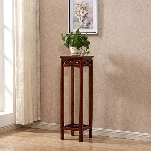 花架實木中式客廳榆木仿古花架子多層室內特價綠蘿盆景方形展示邊桌 盆栽架 花架 植物架 3TJ3