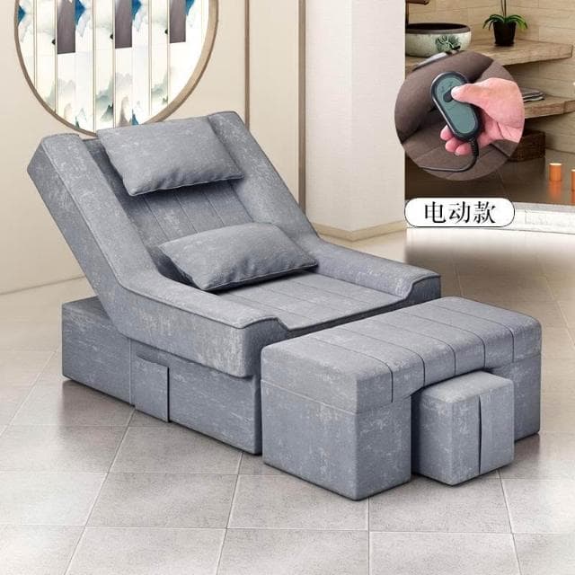 息美睫椅子足浴床靠椅床足浴沙髮美甲沐足足療按摩床電動躺椅休按摩床 沙發 電動沙發 按摩椅 DJVC