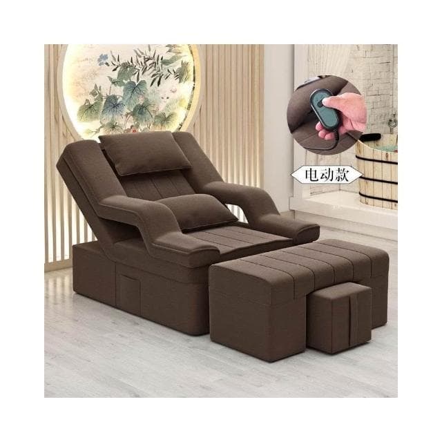 息美睫椅子足浴床靠椅床足浴沙髮美甲沐足足療按摩床電動躺椅休按摩床 沙發 電動沙發 按摩椅 DJVC