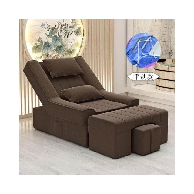 息美睫椅子足浴床靠椅床足浴沙髮美甲沐足足療按摩床電動躺椅休按摩床 沙發 電動沙發 按摩椅 DJVC