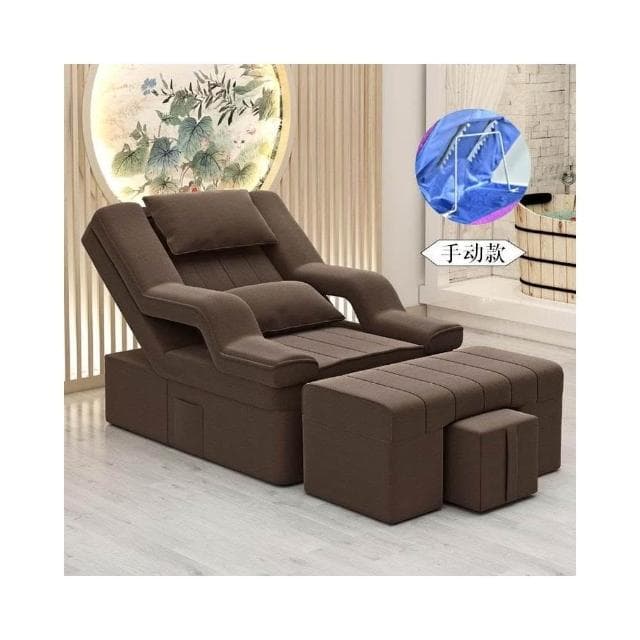 息美睫椅子足浴床靠椅床足浴沙髮美甲沐足足療按摩床電動躺椅休按摩床 沙發 電動沙發 按摩椅 DJVC