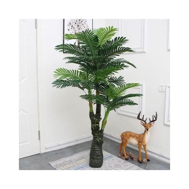 宅配免運🚚 仿真散尾葵 假盆栽綠植 輕奢客廳裝飾 落地假花擺件 大型仿生植物