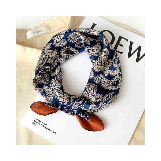 梵花 絲綢桑蠶絲絲巾簡約黑白條紋真絲圍巾女小方巾領巾披肩