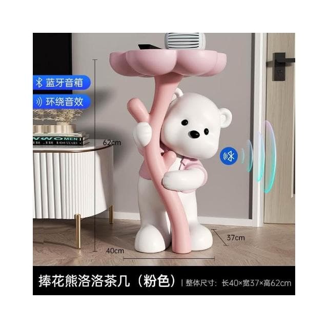 小熊茶几客廳擺件落地存錢罐沙發邊幾床頭櫃可愛傢俱裝飾喬遷禮物