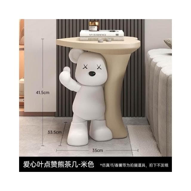 小熊茶几客廳擺件落地存錢罐沙發邊幾床頭櫃可愛傢俱裝飾喬遷禮物
