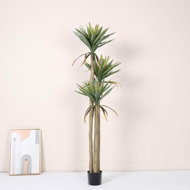 合枋傢俱 仿真龍舌蘭盆栽 大型仿真綠植室內落地裝飾擺件 仿生熱帶植物造景