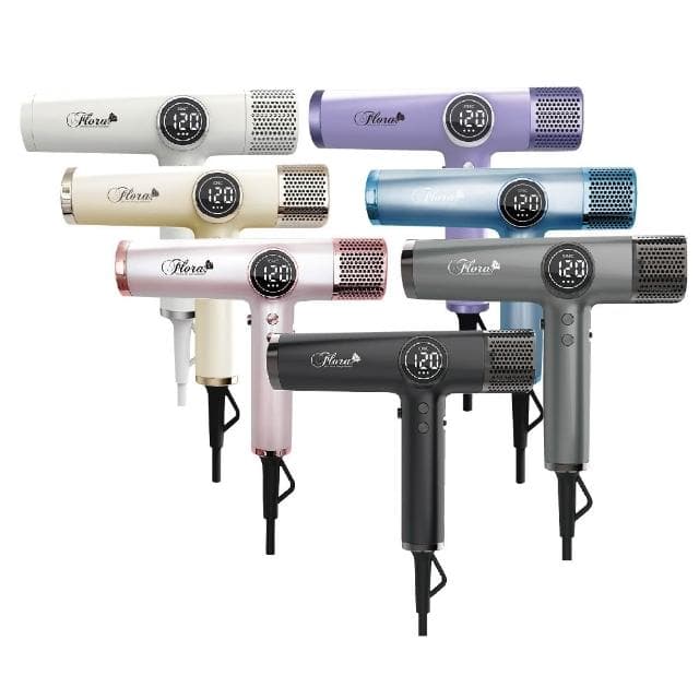 【Flora 芙若菈】超輕 無刷 碳 馬達 強風 速乾護髮 電棒頭 專業 沙龍級 吹風機 1500W/台 HD-3238