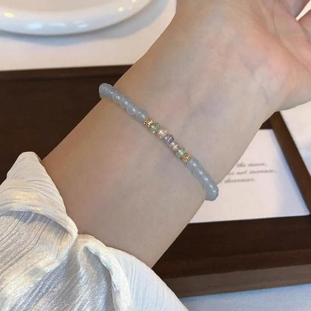 🎗飾間首飾鋪 時尚個性彩色串珠手鍊女簡約小眾設計首饰高級感精緻手飾