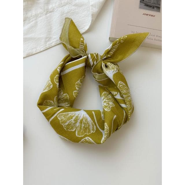 🎗飾間首飾鋪 軟乎方巾碎花波點棉麻領巾圍脖配飾裝飾頭巾文藝復古小清新ins腰巾