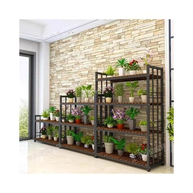 合枋傢俱 花架置物架陽臺置物架落地式室內花盆鐵藝多層盆栽植物置物架子