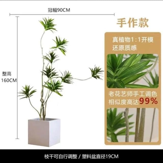 仿真綠植百閤竹大型北歐室內客廳櫥窗網紅造型假植物造景盆栽擺件居傢裝飾 仿真植物 人造樹 假樹 假植物