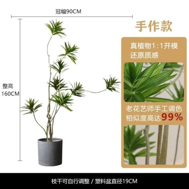 仿真綠植百閤竹大型北歐室內客廳櫥窗網紅造型假植物造景盆栽擺件居傢裝飾 仿真植物 人造樹 假樹 假植物
