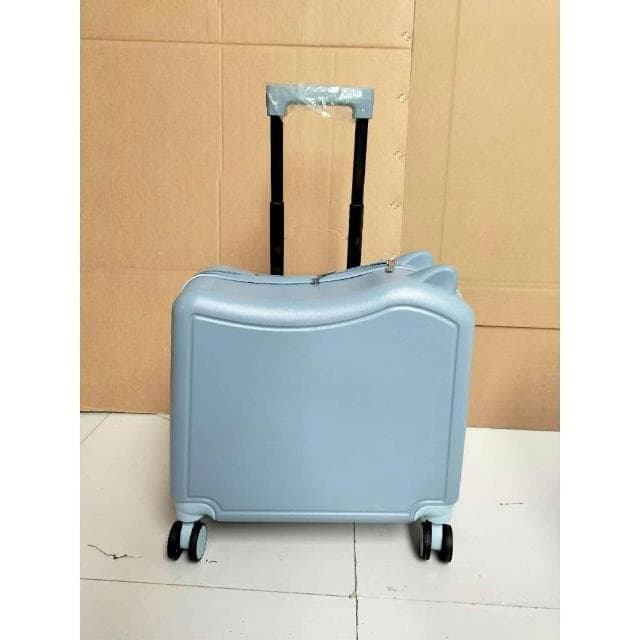 新款20寸可坐騎行兒童行李箱 可愛貓耳朵拉杆箱 密碼鎖萬向輪旅行箱