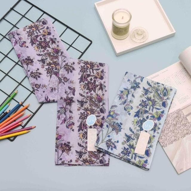 京都抗UV圍巾-更紗(藍/紫)