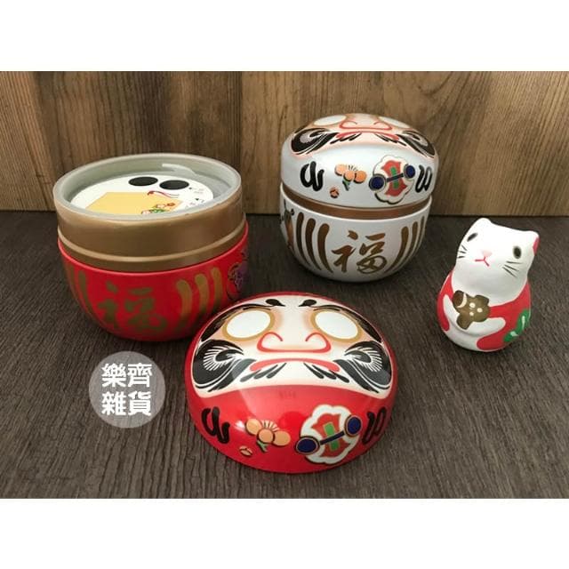 〓樂齊商店〓 開運招福 許願達摩紅白茶葉保存罐組 伴手禮 送禮 長輩送禮 客戶送禮 生日禮物 新居落成送禮