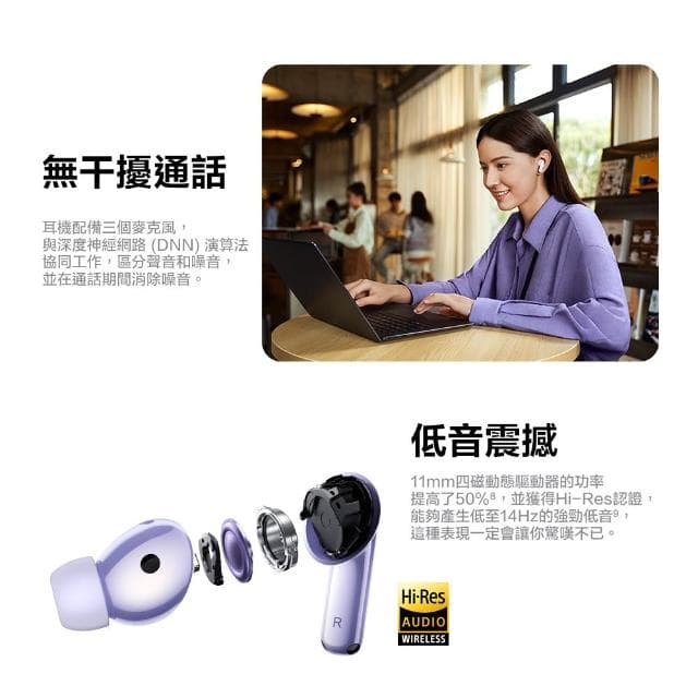 【HUAWEI 華為】FreeBuds 6i 真無線藍牙耳機 (無線耳機/運動耳機)