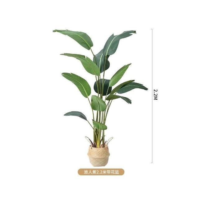 仿真綠植 假植物裝飾 室內旅人蕉盆栽 仿生龜背葉 北歐大型客廳擺件樹 仿真樹 大型盆栽 辦公室擺件