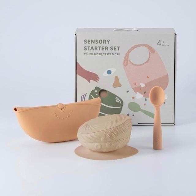 【Miniware】鉑金五感碗啟蒙禮盒-八色可選 附品牌紙袋/寶寶餐具/五感啟蒙/100%柔軟矽膠/吸盤餐具(寶寶共和國)