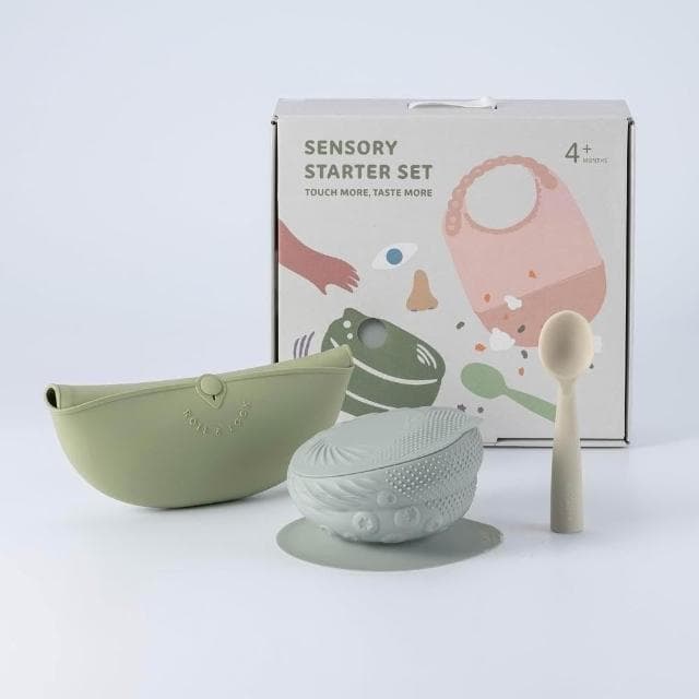 【Miniware】鉑金五感碗啟蒙禮盒-八色可選 附品牌紙袋/寶寶餐具/五感啟蒙/100%柔軟矽膠/吸盤餐具(寶寶共和國)